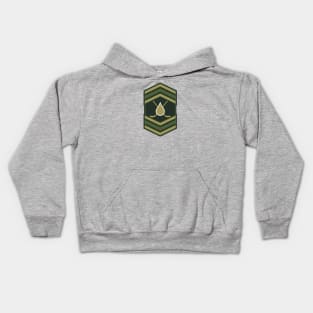 Oil Drop & Hockey Sticks Insignia (Military Green) [Rx-Tp] Kids Hoodie